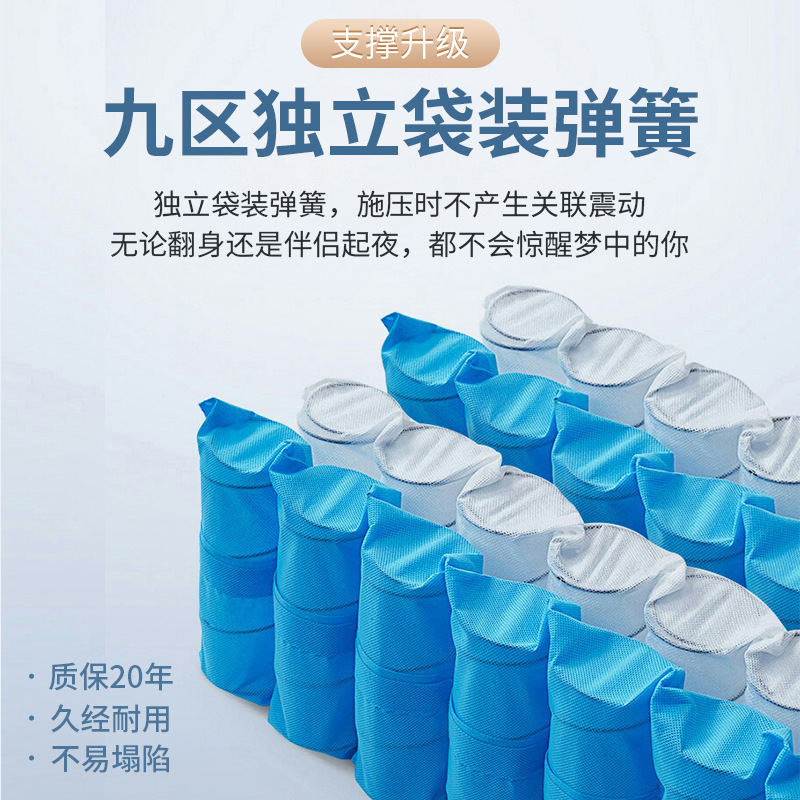 Haima Yingfu Factory Cross-Border Supply of Compressed Roll-Packed Mattresses with Independent Pocket Springs, Customizable Storage Available