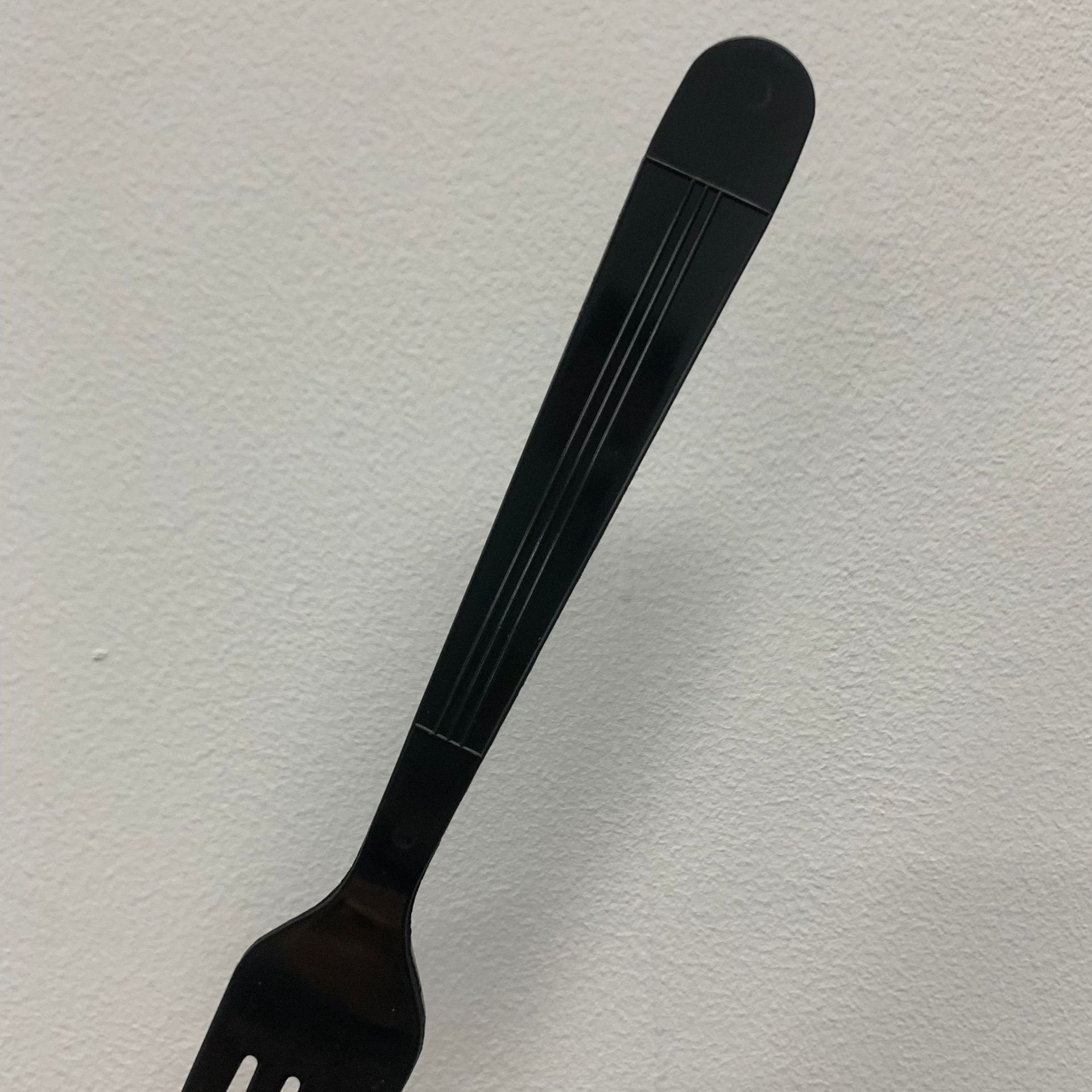 Disposable plastic knife black party cake fork fruit fork salad dessert fork takeaway packing