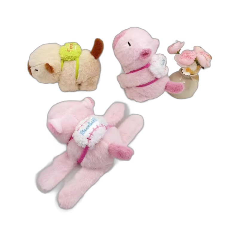 Internet Celebrity Capybara Snap Ring Rolled Hand Capibala Wagging Tail Bracelet Plush Toy Doll Machine Doll Gift