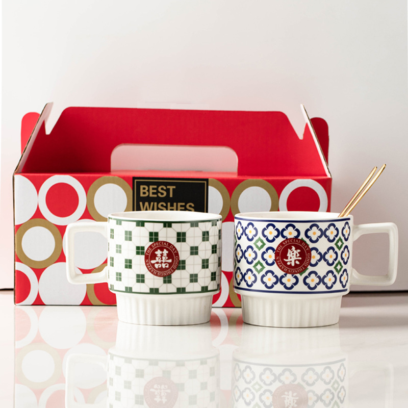 Свадебная пара кружек, свадебный подарок для новой пары, лучший подарок для друзей, подарочная коробка с парными кружками