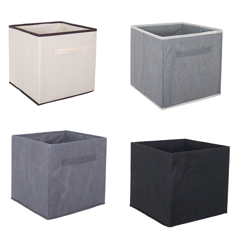 Non-Woven Square Lidless Multifunctional Storage Box Household Clothing and Toy Storage Box Foldable Portable Storage Box