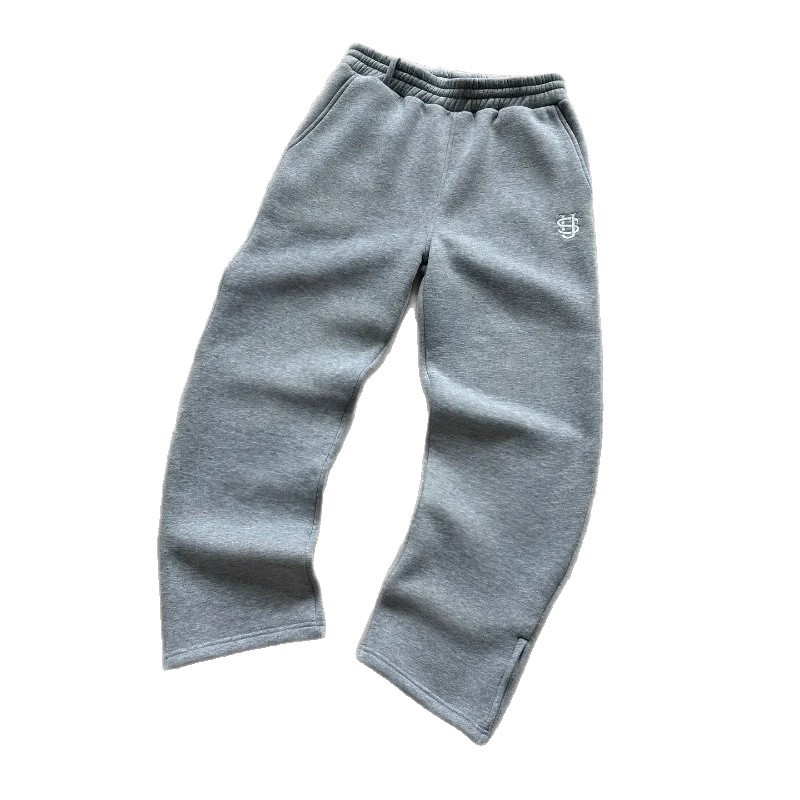 Casual Embroidered Zipper Sweatpants High Street Hip-Hop Streetwear Unisex Wholesale