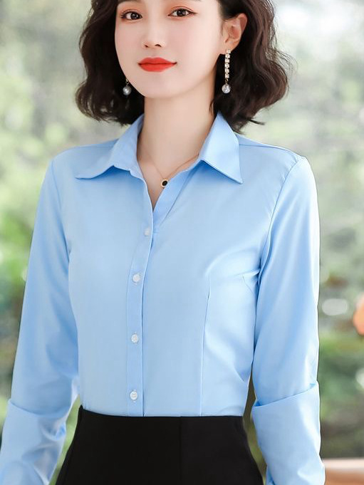 One-piece delivery spring white shirt women's long-sleeved work clothes formal wear Korean style top professional women's short-sleeved shirt OL