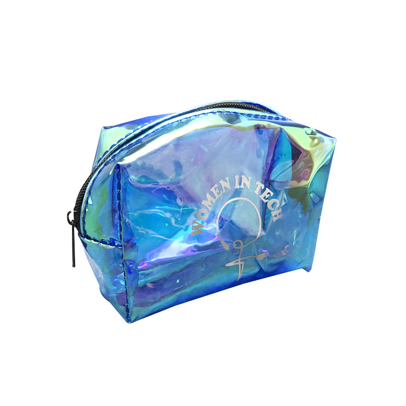 Cross-border Amazon 2022 New Laser Colorful Headphone Data Cable Storage Bag TPU Lipstick Bag Coin Purse