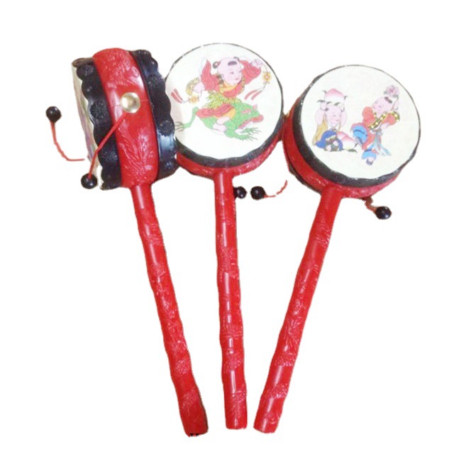 Children's musical instrument baby toy rattle small rattle infant hand drum rattle toy wholesale supply gift