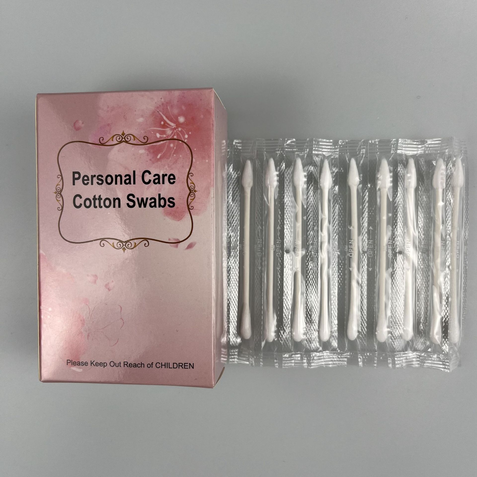 Disposable beauty cotton swab double head degreasing makeup remover cotton swab independent packaging boxed beauty cotton swab single pack