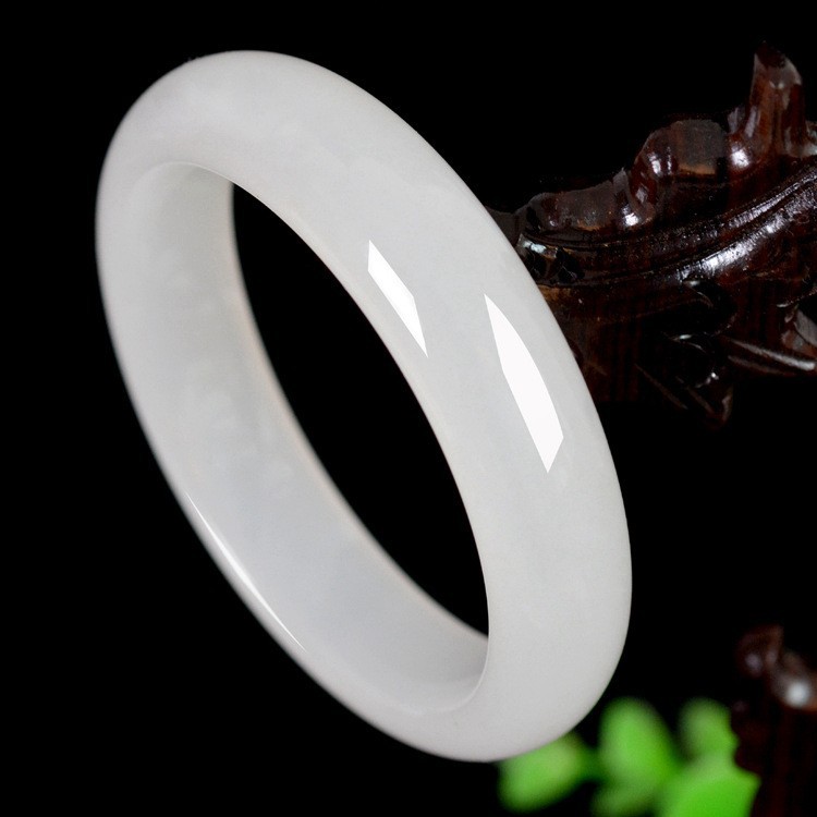 Weng Kai Xinjiang Hotan White Jade Jasper Bracelet Female Jade Grade A Kunlun Jade Bracelet Gift for Children
