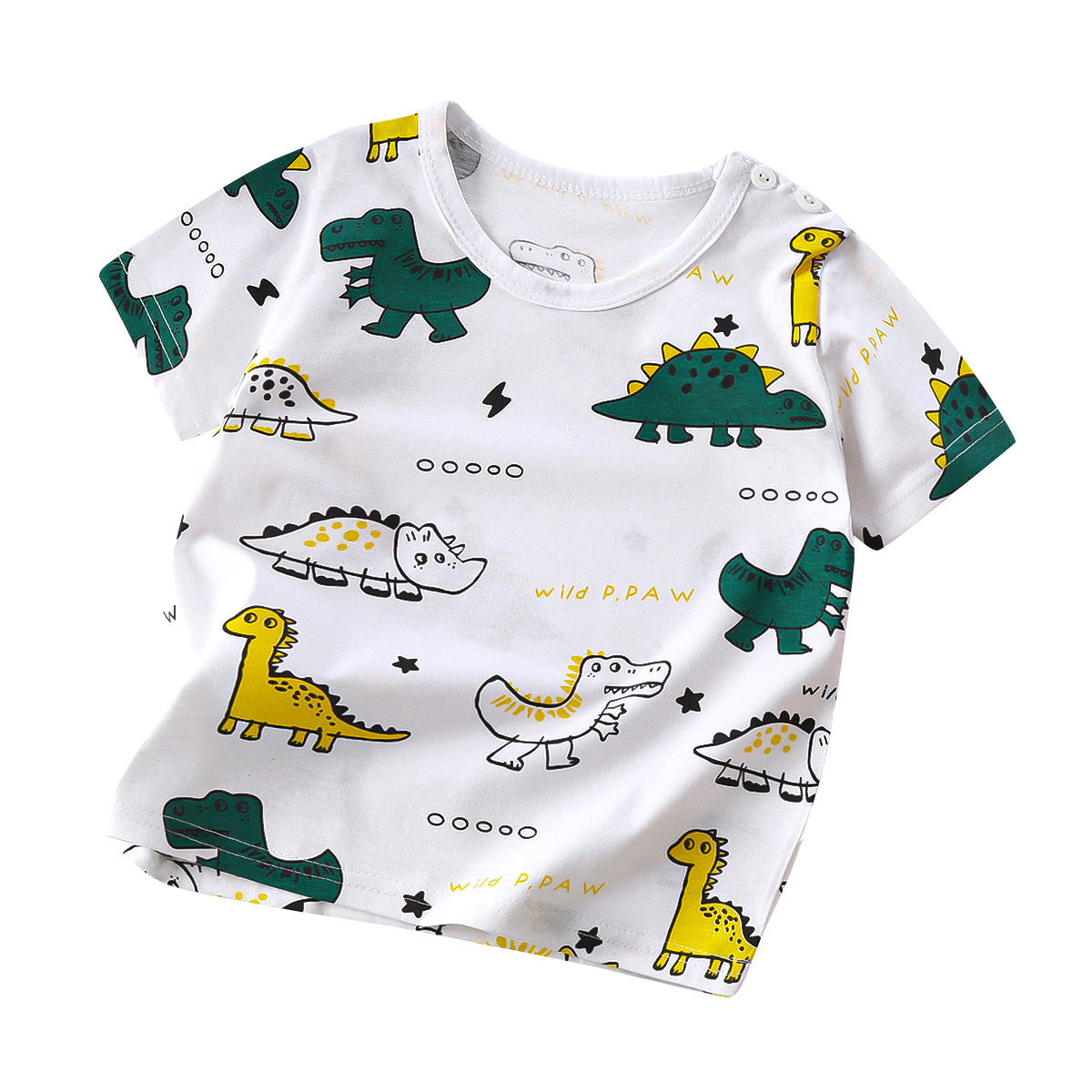 Children's Short-sleeved Cotton Summer New 2025 Boys T-shirt Baby Cartoon Girls Short-sleeved Korean Top Children's Wear