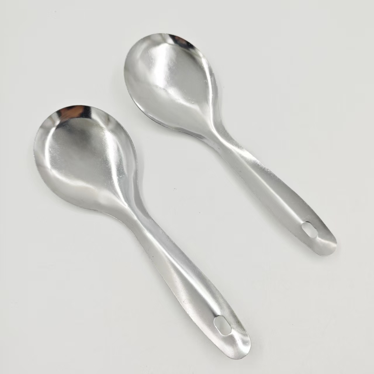 Утолщенная стальная ложка для риса, большая, оптовая продажа