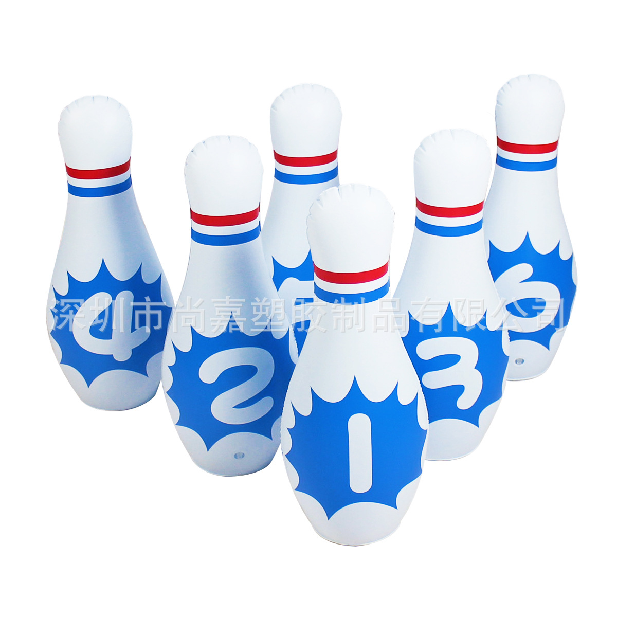 PVC Inflatable Bowling 6 suit Creative Digital Bowling Toy Indoor Kids Parent-Child Game Large Ball