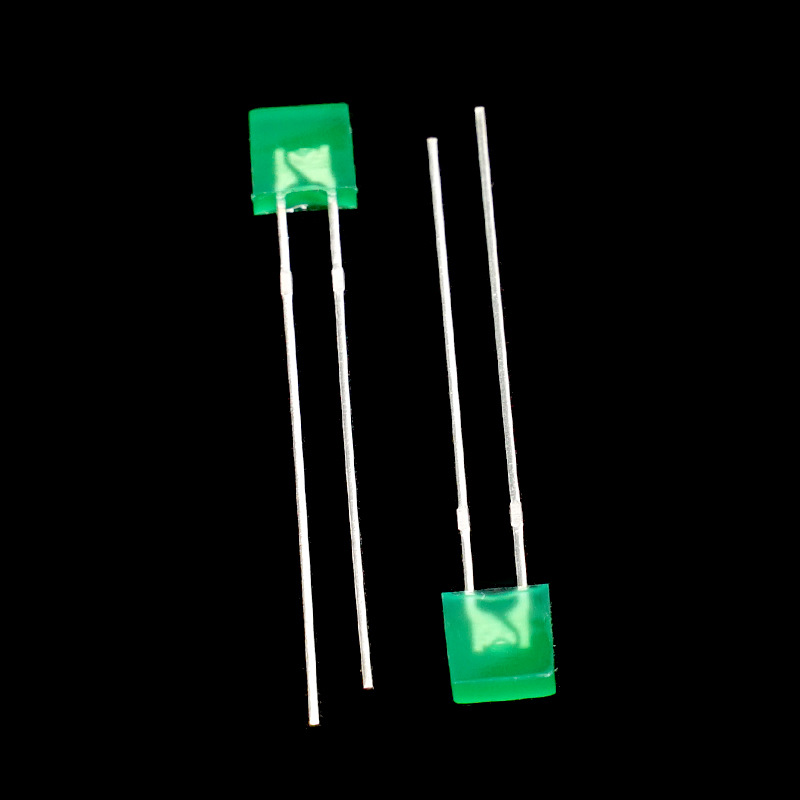 255 light-emitting diode green hair emerald green hair Green led plug-in highlight 2*5*5 square lamp beads green light