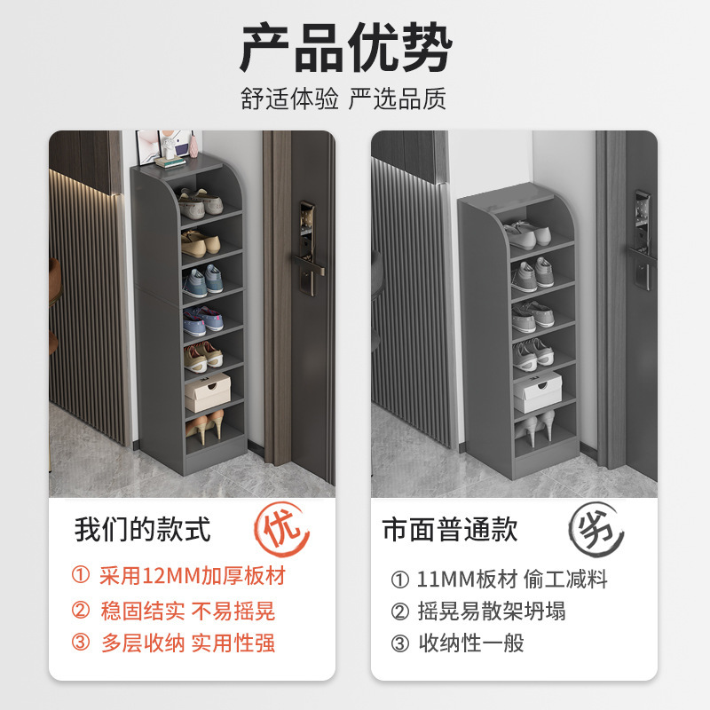 Simple Doorway Shoe Rack for Home Use, Multi-Layer Storage Solution, Space-Saving Corner Shoe Rack, Small Dustproof Shoe Shelf