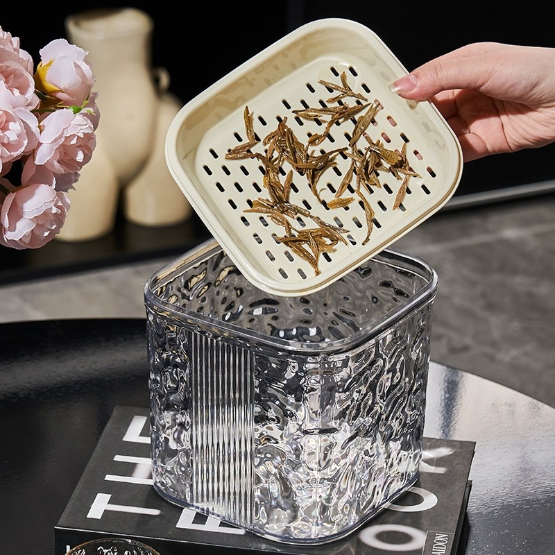 Light Luxury Desktop Tea Bucket small size Waste Bucket Tea Dregs Tank Tea Filter Tea Dregs Leaching Bucket Office Tea Dregs Bucket