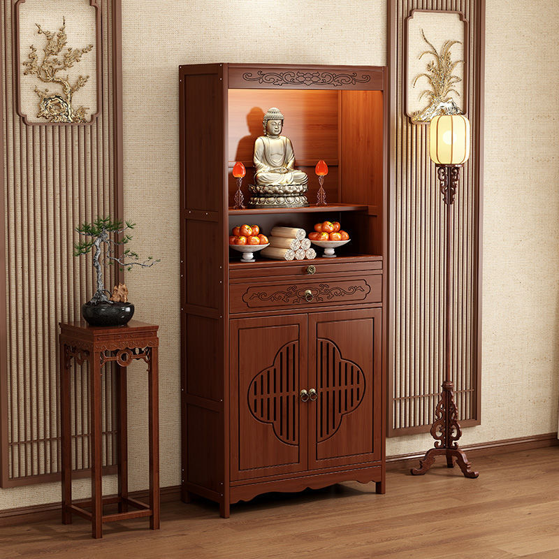 Buddha Shrine Lidar Cabinet Buddha Cabinet Worship Table Shrine Buddha Table God of Wealth Bodhisattva Worship Table Buddha Statues Home Worship Table