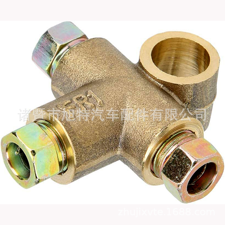 Тройник из латуни F тип M10 * 1 резьбовые фитинги для трубок Тройник для тормозов автомобиля, 3-ходовой 10мм