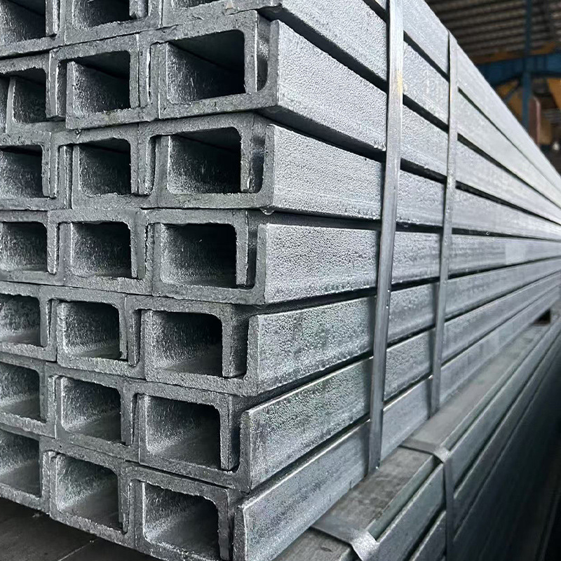 Galvanized Channel Steel in Stock Q235B National Standard Galvanized Black Material Channel Iron 10 # Hot Rolled Angle Steel National Standard Construction Steel Wholesale