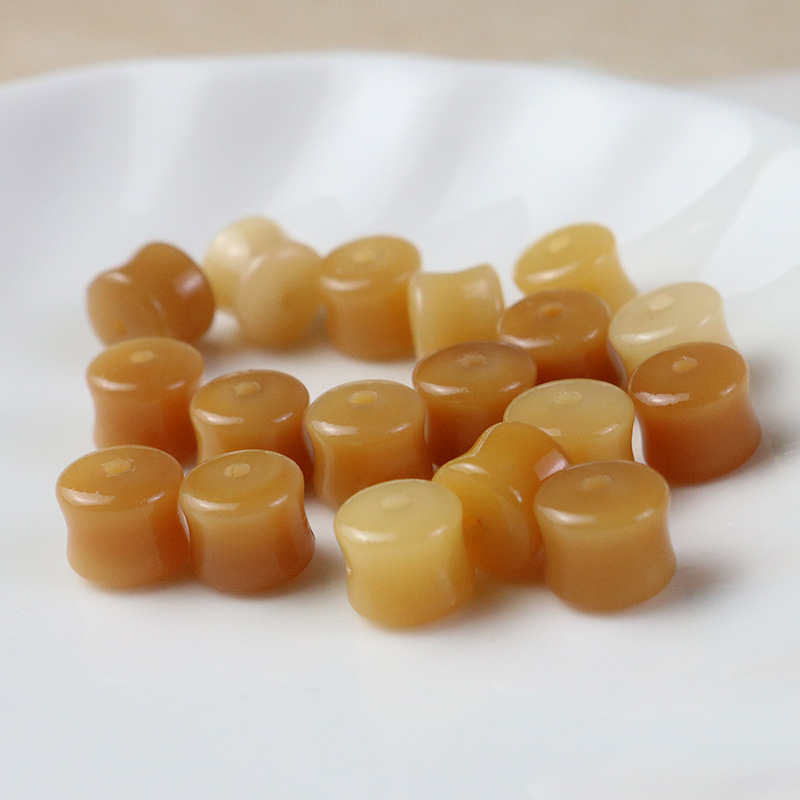 Retro Weathered Yellow Bamboo Root Loose Beads Natural Buddhist Beads Jewelry Bracelet Necklace Accessories Manufacturer
