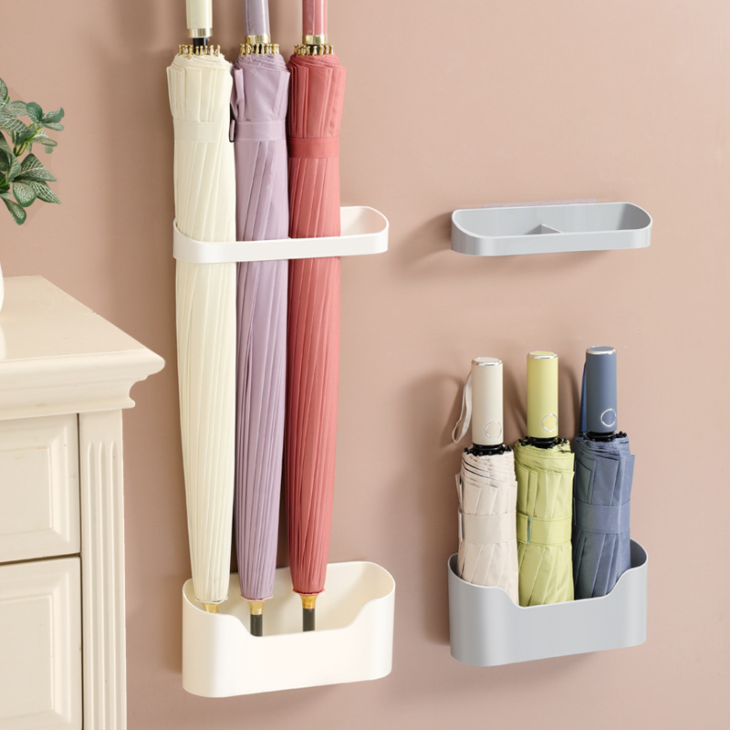 Wall-mounted Umbrella Storage Rack Entry Door Household Non-perforated Long and Short Handle Umbrella Box Umbrella Storage Box