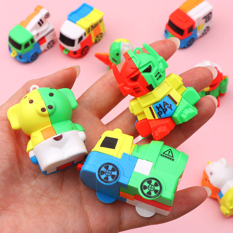 Cross-Border Luban Lock Animal Car Building Blocks Kongming Lock Intellectual Assembly Unlocking Buckle Set Toy Manufacturer Wholesale