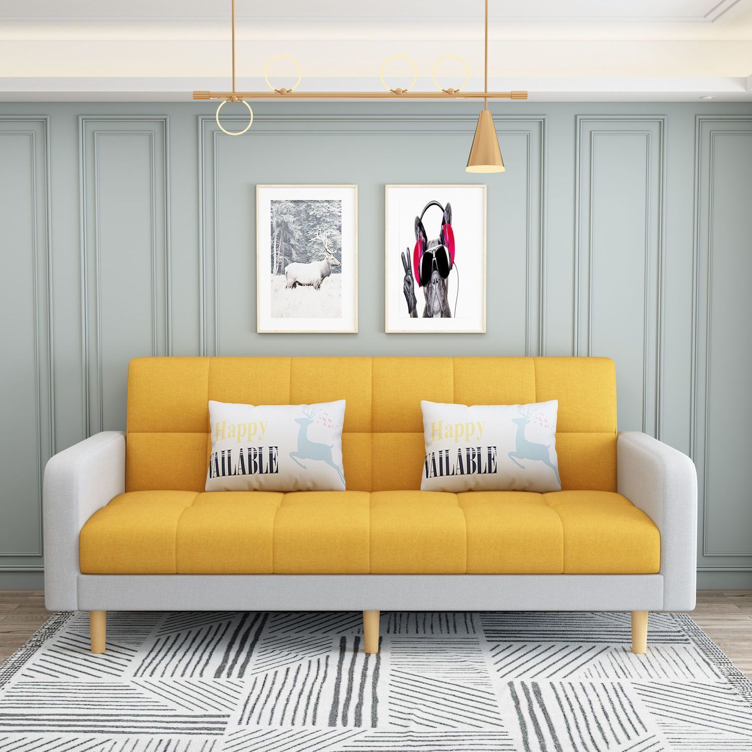 Sofa Living Room Small Apartment Folding Sofa Bed Dual-Purpose Double Rental Room Bedroom Small Simple Apartment Small Sofa