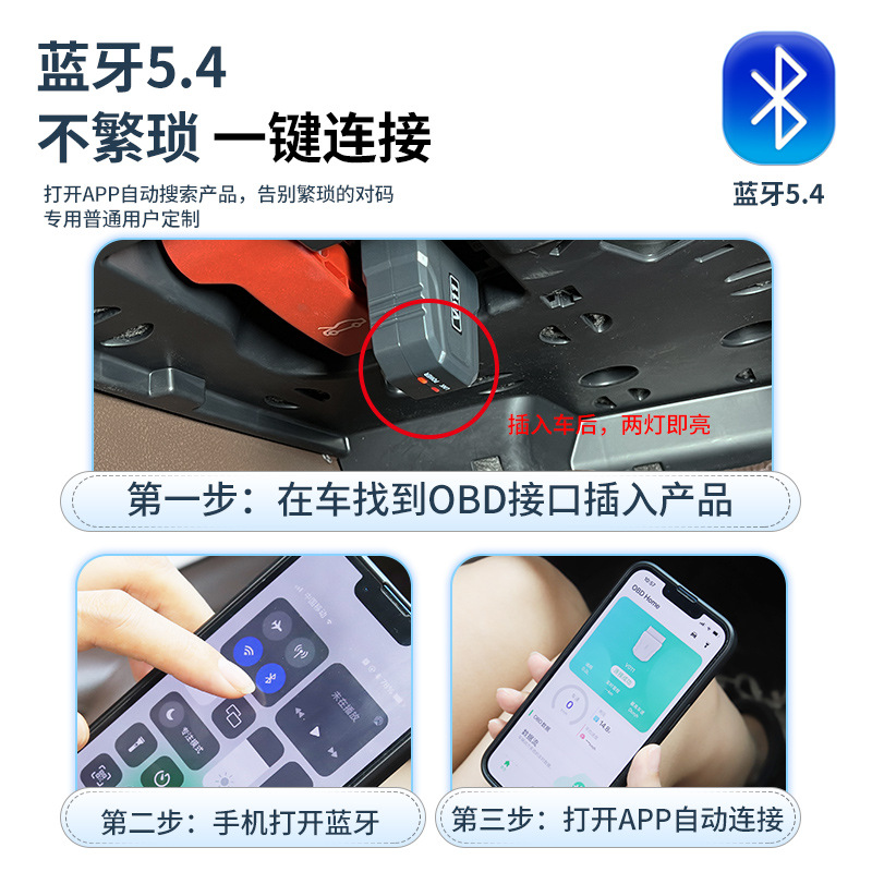 New obd car fault detector full car engine diagnostic decoder vehicle computer mobile phone 5.4 version