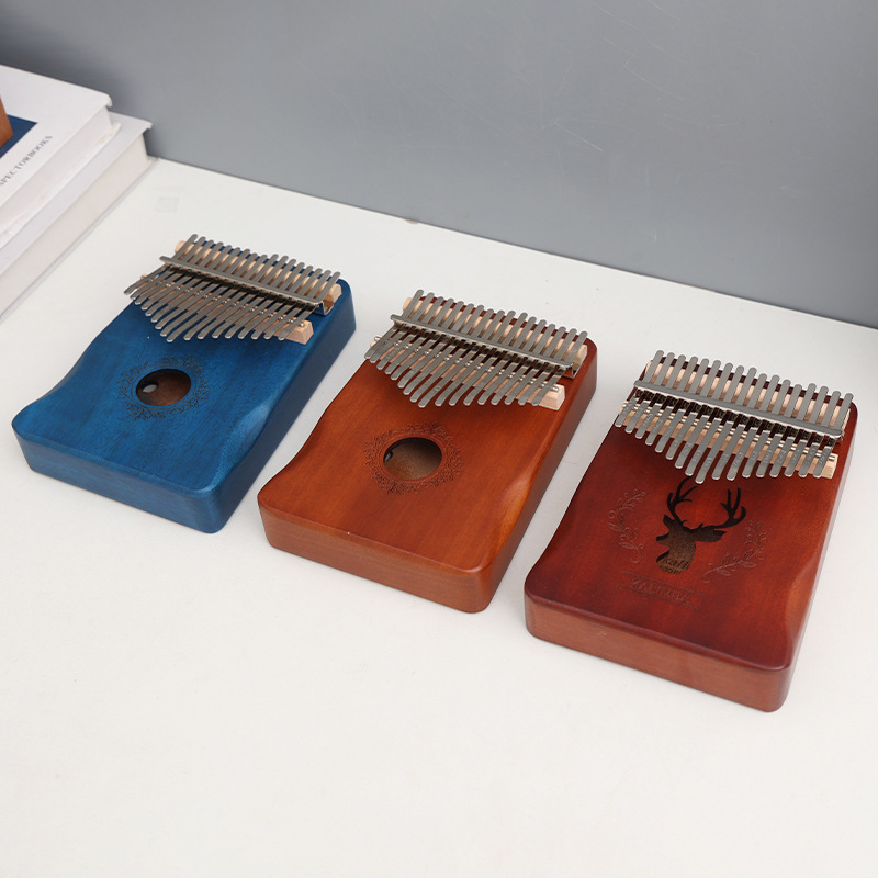 Калимба 21-тонная, пианино для пальцев для девочек, 17-тонная портативная деревянная для начинающих
