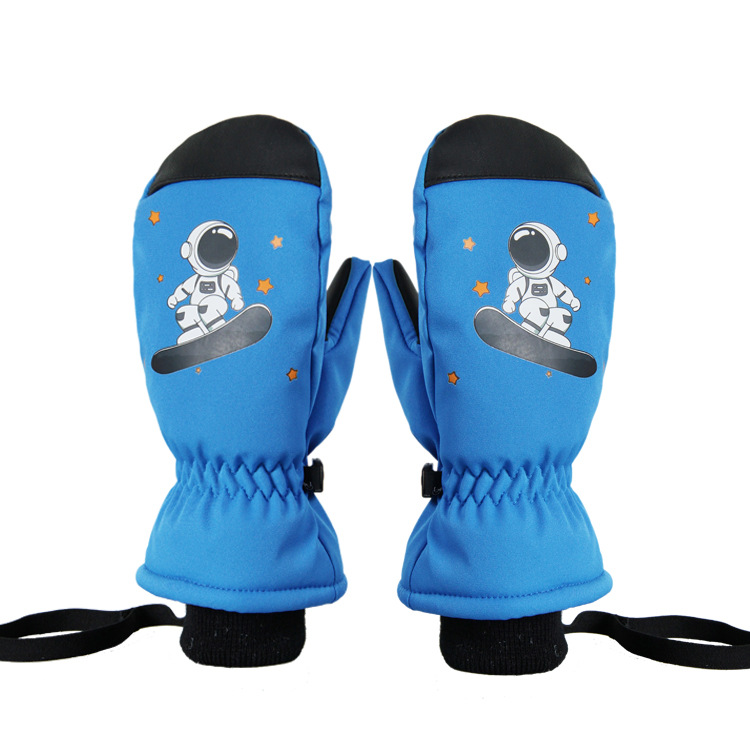 Winter New Waterproof Kidsren's Ski Gloves Playing in the Snow Fleece-Lined to Heattech and Non-Slip Veneer Kidsren's Ski Gloves Stuffy