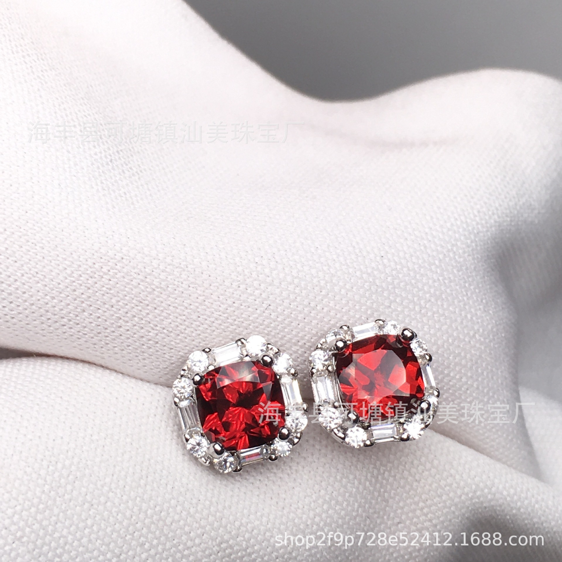 Natural Garnet Amethyst Topaz Olivine Citrine Sugar Earrings s925 Sterling Silver Inlaid Color Treasure