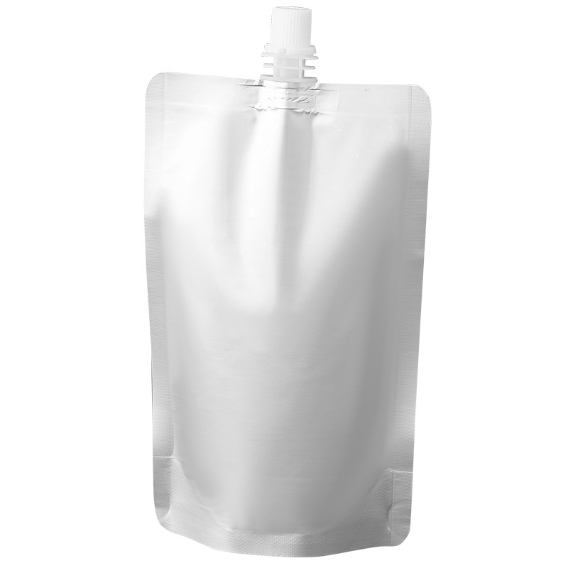 Pure aluminum film suction nozzle bag aluminum foil liquid packaging bag self-sealing self-supporting packaging soup bag beer soybean milk beverage packaging bag