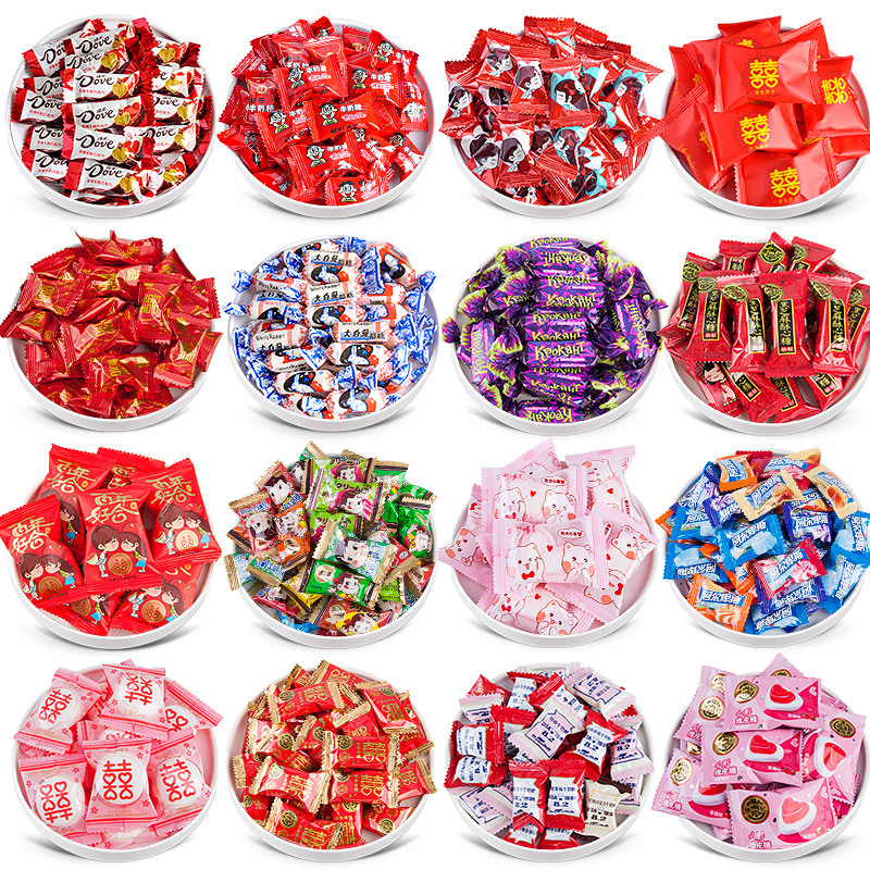Wedding candy wholesale wangzi milk candy fudge wedding engagement candy multi-flavor mixed candy chocolate bulk