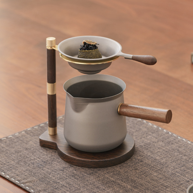 Новая модель 2025 года, маленький чайник из чистого титана, высококачественный фильтр для чая