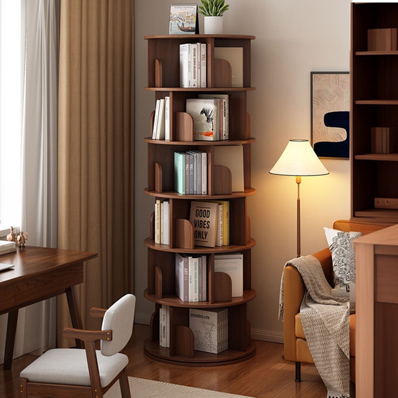 Rotating Bookshelf Floor Storage Rack Children's Simple Picture Book Rack Home Bedroom Simple Modern Internet Celebrity Bookcase