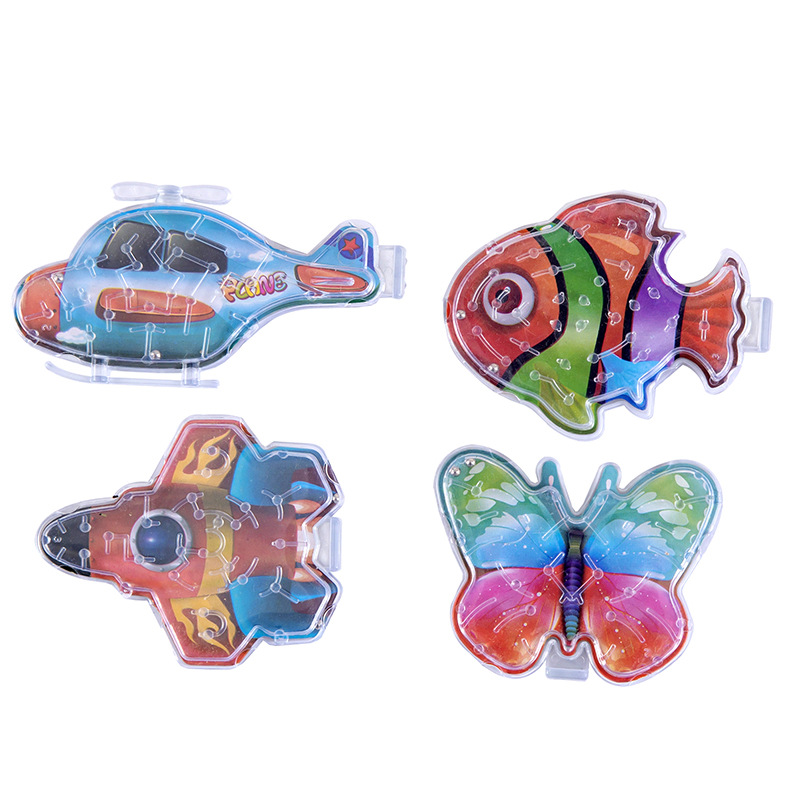 Mixed maze children's ball maze toy balance walking ball aircraft butterfly fish educational toy cross-border