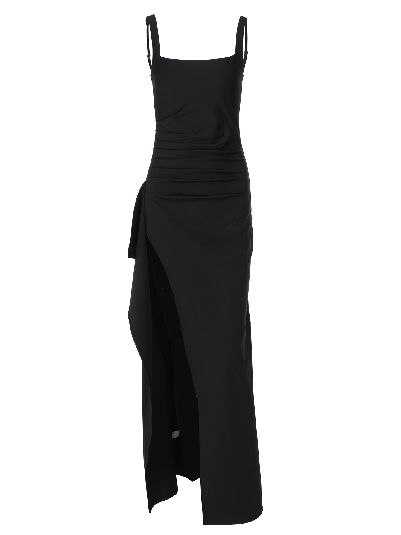 European and American INS Style Women's Evening Dress Long Dress 2025 Summer Fashion Sexy Strap Backless High Split dress