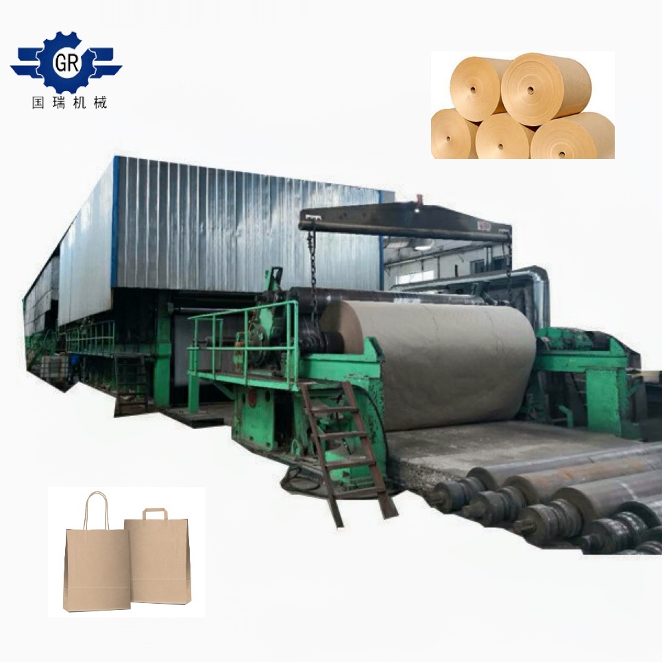 3200mm Kraft Paper Making Equipment Pulp to Forming Complete Production Line Bamboo Pulp Technology