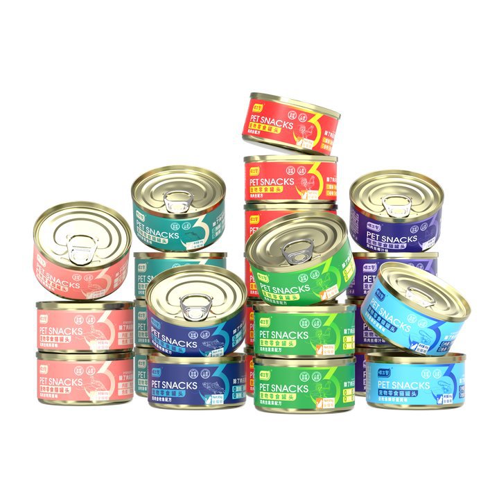 Meow Three Meals Canned Cat Wet Food Cat Snack Soup Can Pet Wet Food Snack Can Cat Canned Batch Large Can