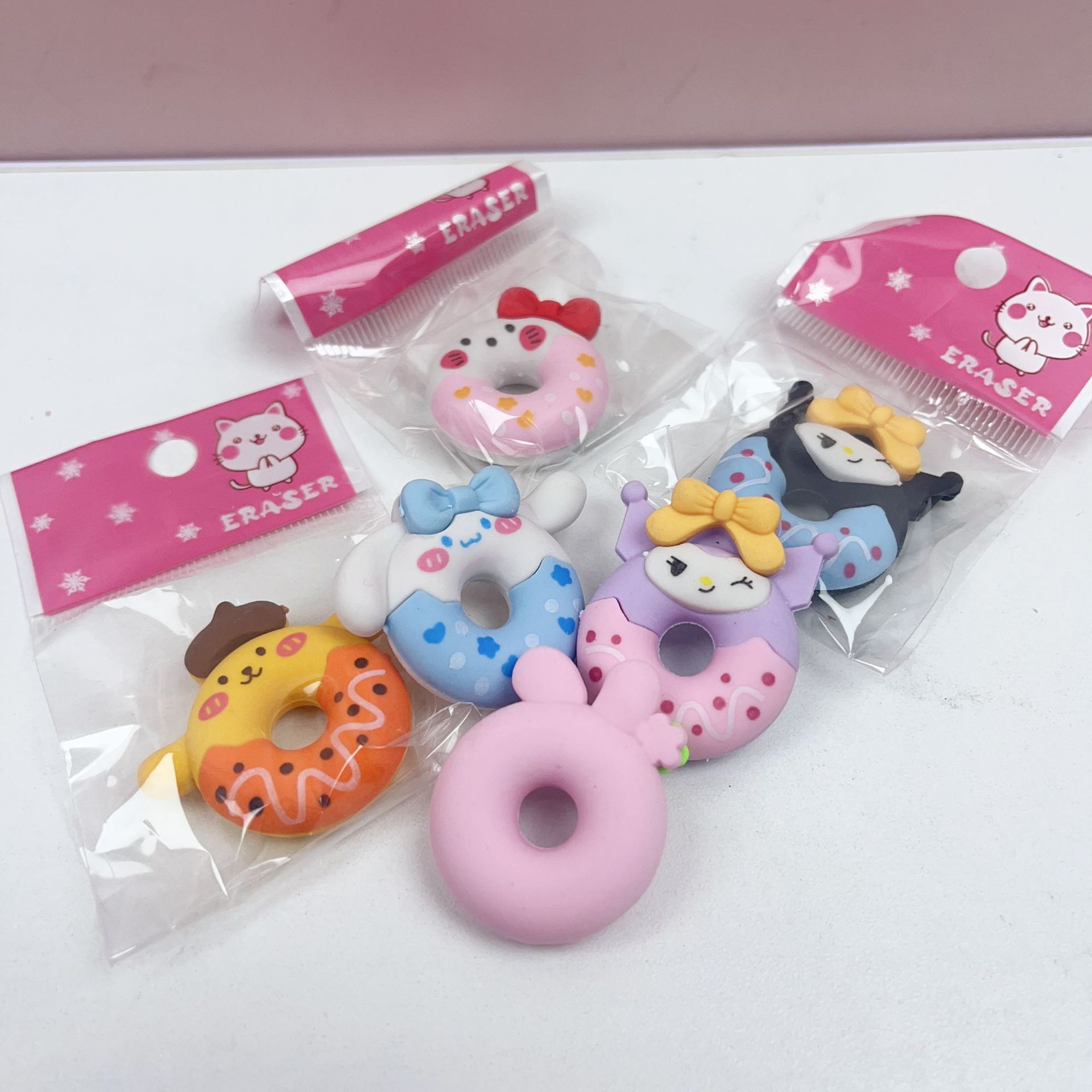 Sanrio Donut Eraser Cute Cartoon Style Kindergarten Children's Student Small Gift Reward Stationery
