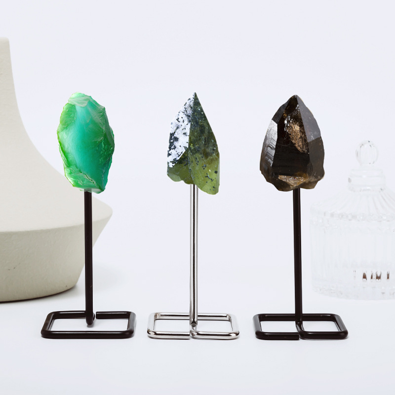 Wholesale Metal Shelf for Rare Stones, Amethyst Cluster Stand Base, Iron Art Ornament Display Rack, Cross-Border Decoration Iron Art