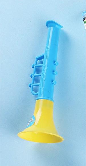 Children's Small Toys Double Section Mini Trumpet Baby Cartoon Plastic Kindergarten Playing Small Musical Instrument Prizes Wholesale