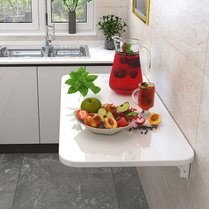 Wall-mounted Folding Table Punch-free Folding Table for Rental Room Wall-mounted Folding Table Dining Table Household Kitchen Wall Folding Table