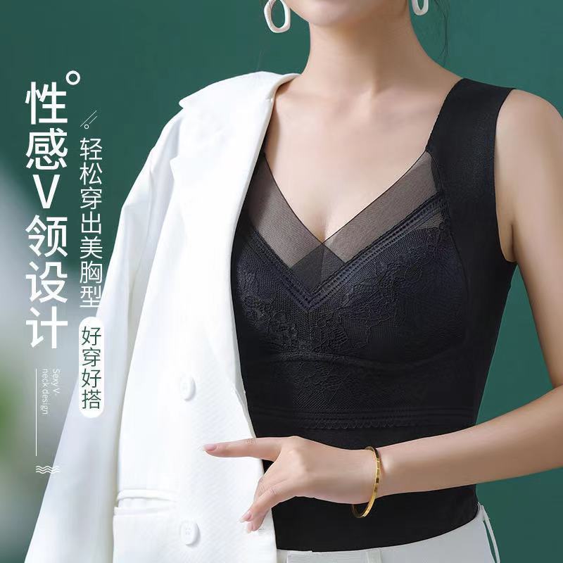 Теплый жилет из бархата с кружевной сеткой, однослойный, без бретелек, облегающий, сексуальная согревающая одежда