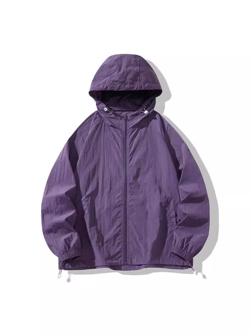 Sun Protection Clothing Men's Summer 2024 Thin Ice Silk Casual Hooded Couple Sun Protection Clothing Outdoor Sportswear Skin Clothing