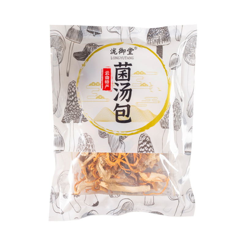 Colorful Mushroom Soup Bags Wholesale and Complete Qualifications Can Be Shipped Yunnan Mushroom Bags Bamboo Fungus Dry Goods Mushroom Soup Bags