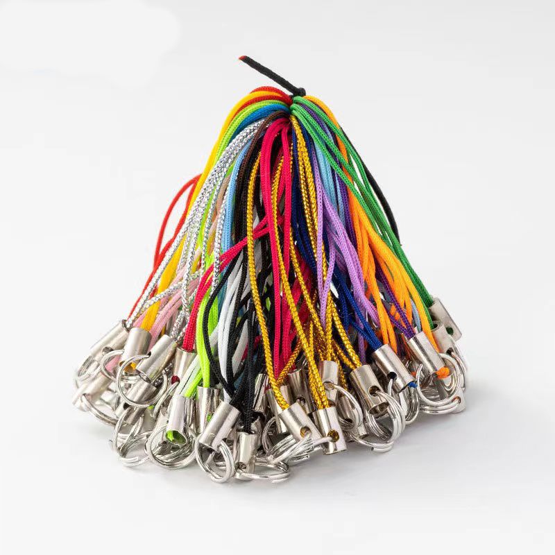 diy handmade jewelry double ring color mobile phone rope mobile phone accessories jewelry pendant rope jewelry Doll Doll pendant