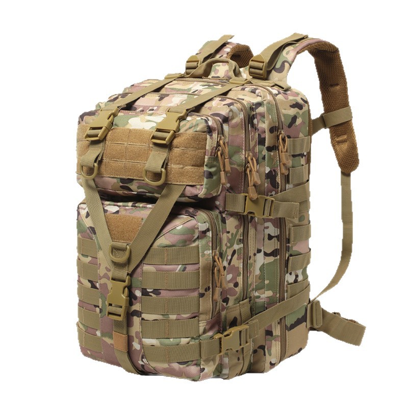 Cross-Border Camouflage Outdoor Sports Mountaineering Waterproof Travel Bag Tactical Backpack Large Capacity Multi-Functional Camping Backpack