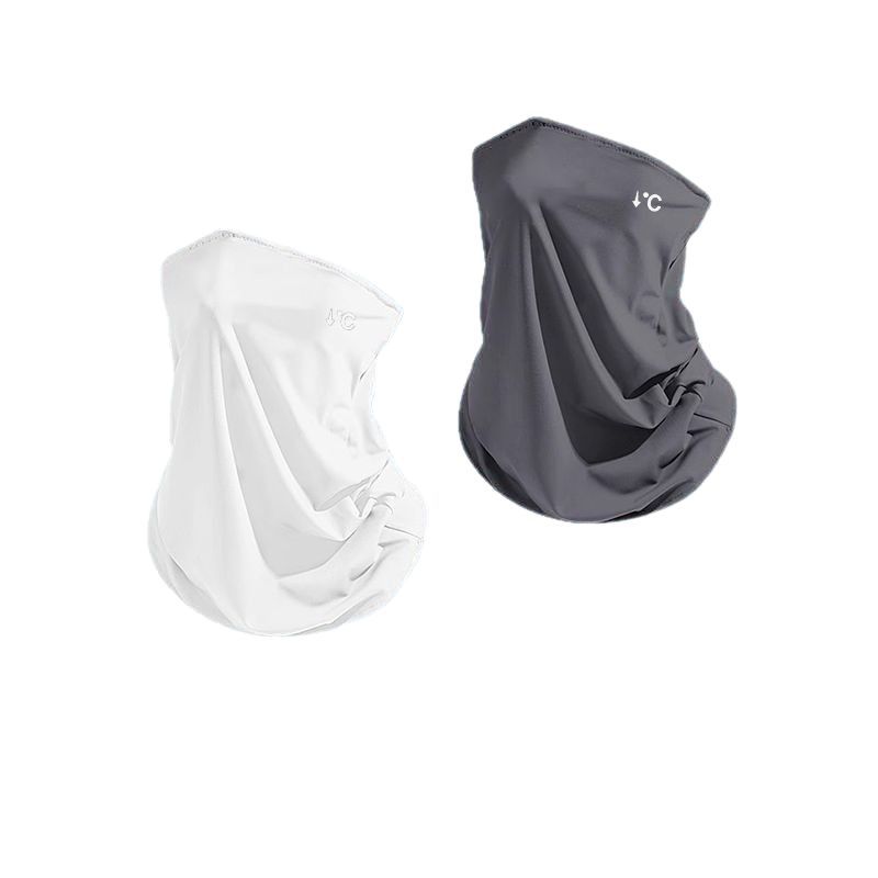 2025 New Men's and Women's Ice Silk Mask Summer Mask UV-proof Face Towel Riding Neck Cover Neck Shade