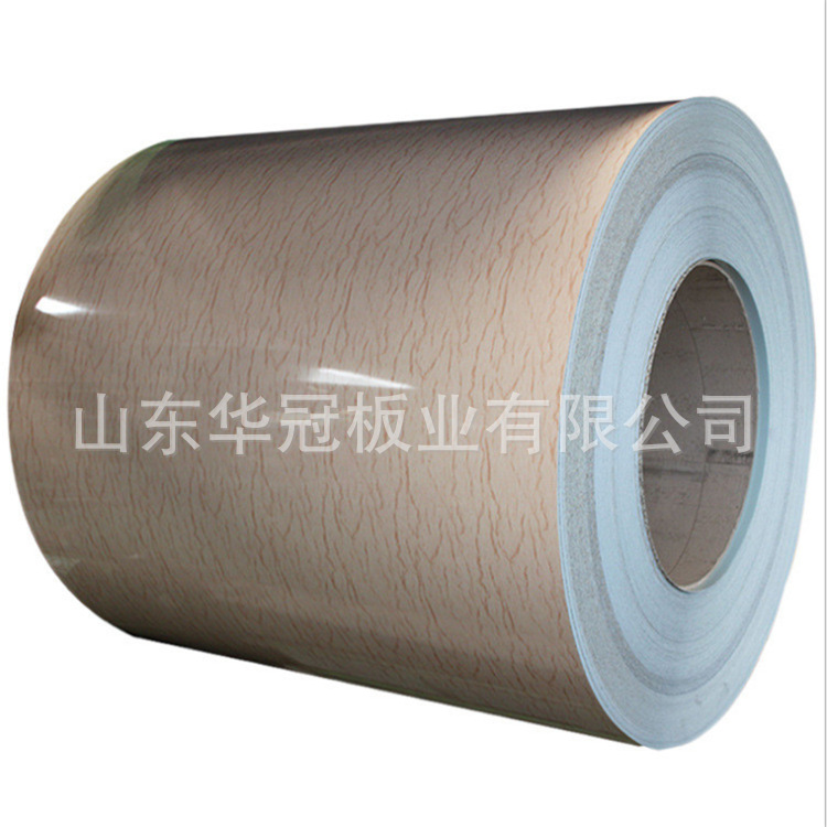 Processing 0.5 Three-Color Camouflage Color Steel Plate 0.18 Galvanized Substrate 30g Zinc Layer Two-Color Wood Grain Printing Color Steel Coil