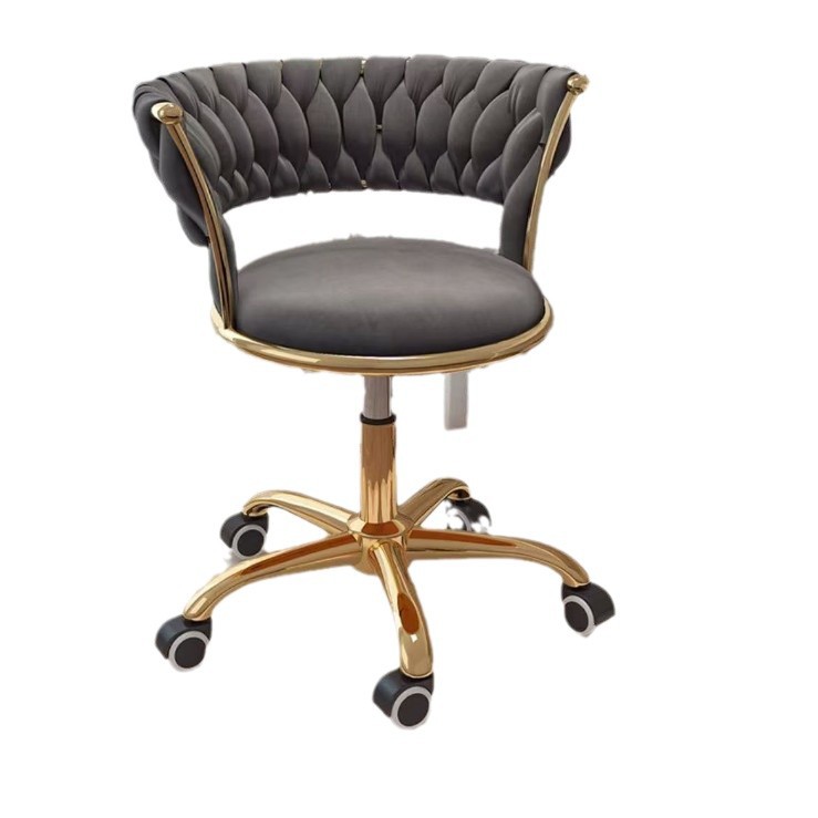 Beiyao Light Luxury Makeup Chair Bedroom Dressing Stool Home Dressing Table Chair Golden Nail Chair Computer Chair Desk Chair