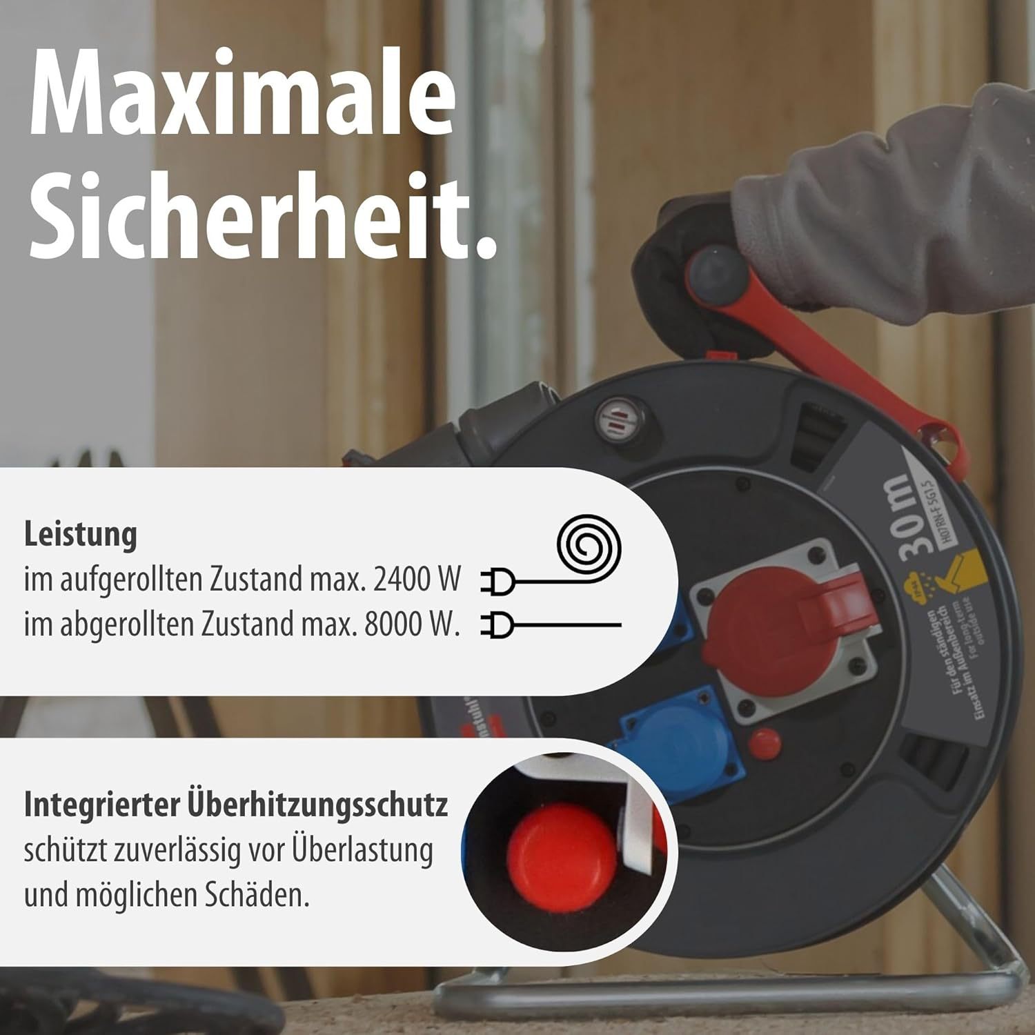 Brennenstuhl Garant Cee 1 V2 Ip44 Cable Drum (Cee-Cabletro