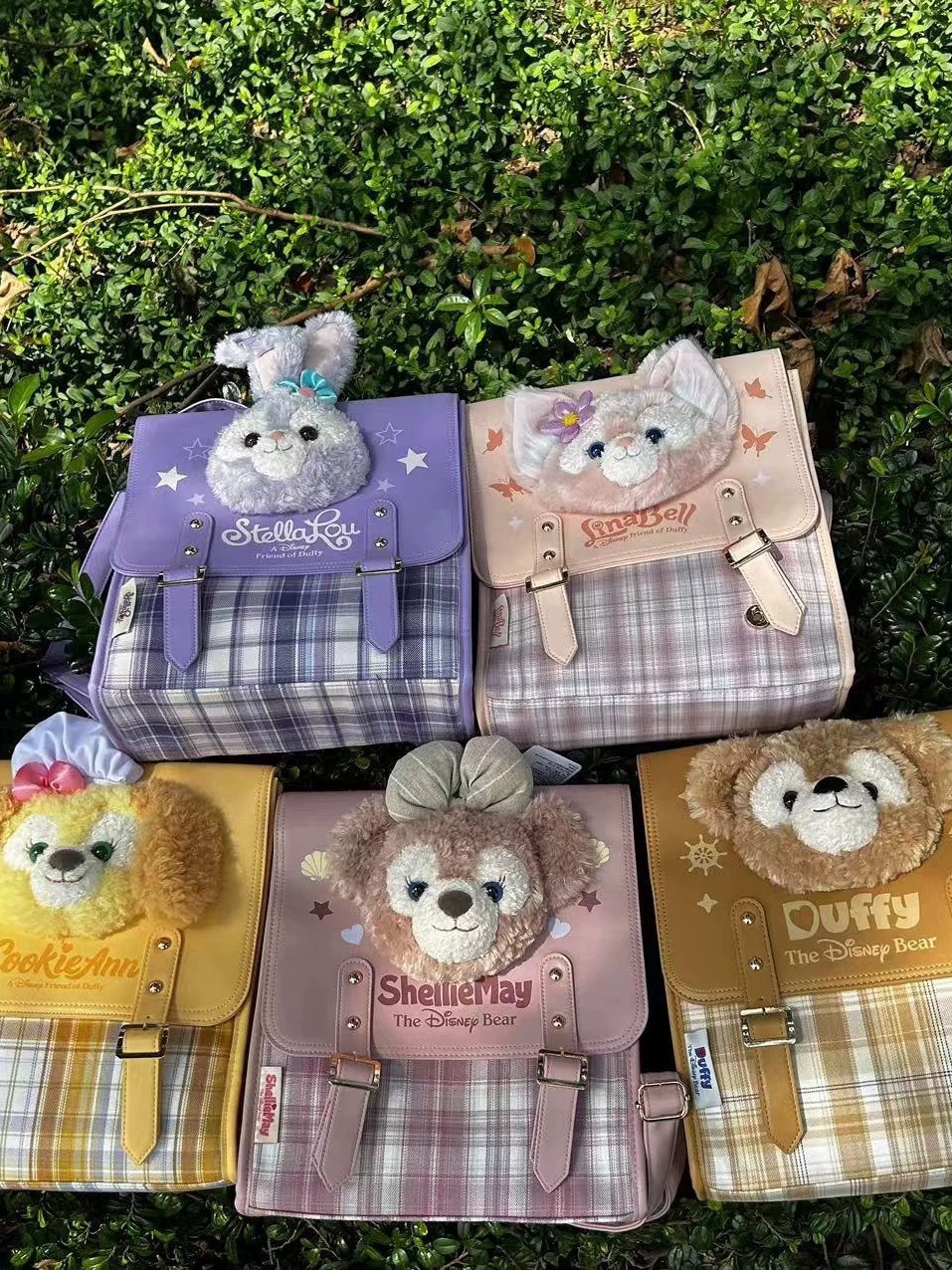 Paradise College Duffy Shirley Cake Pie Plush Bag Backpack Cartoon Doll Bag Large Capacity Student Bag Pain Bag